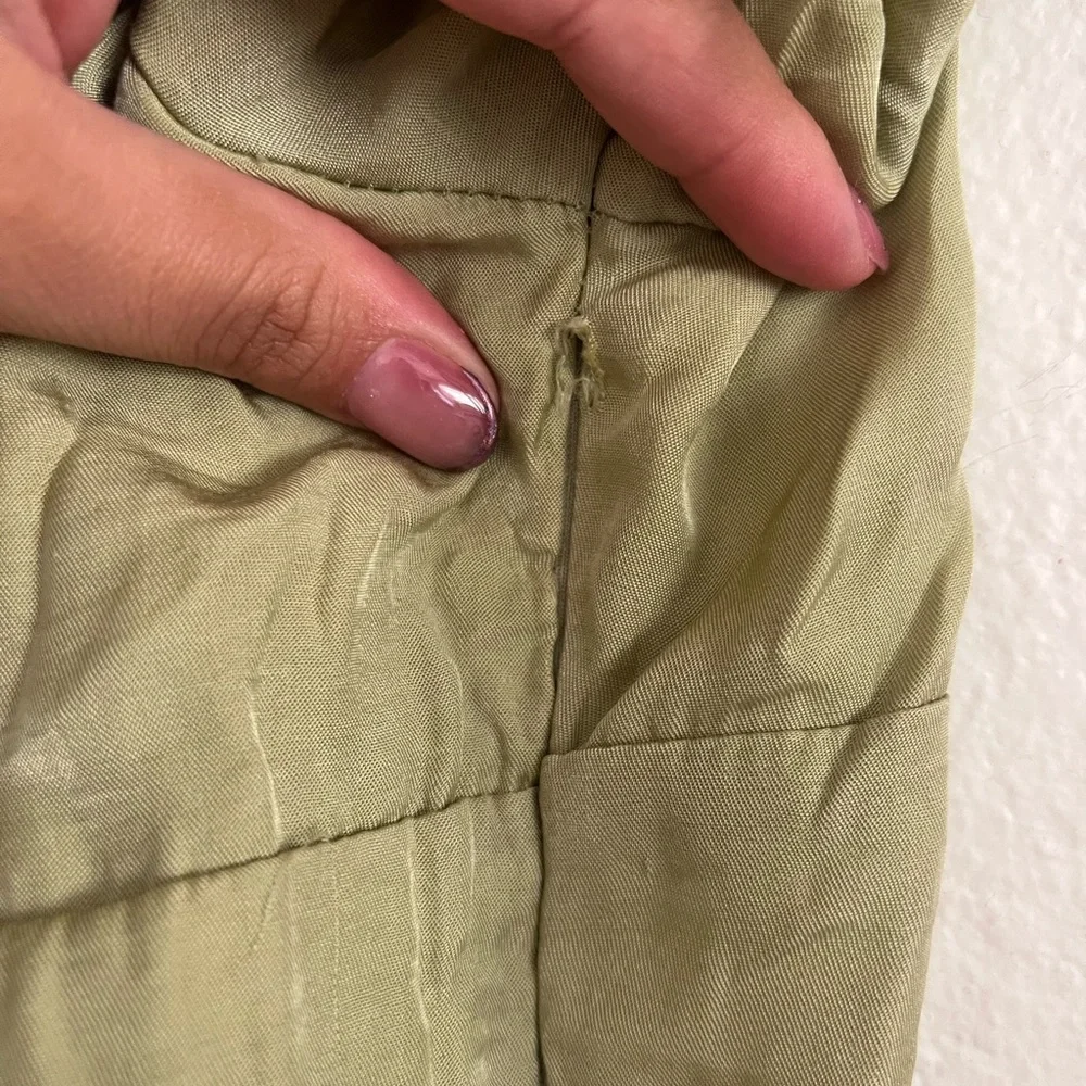 Princess Polly Sage Green Crop Top - Picture 3 of 6